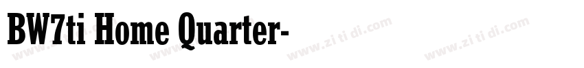BW7ti Home Quarter字体转换